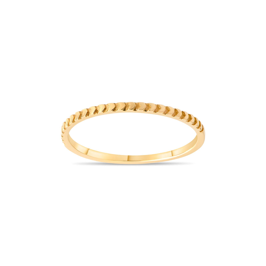 14ct Gold Textured Band Ring – Size N - Kolié Fine Jewellery