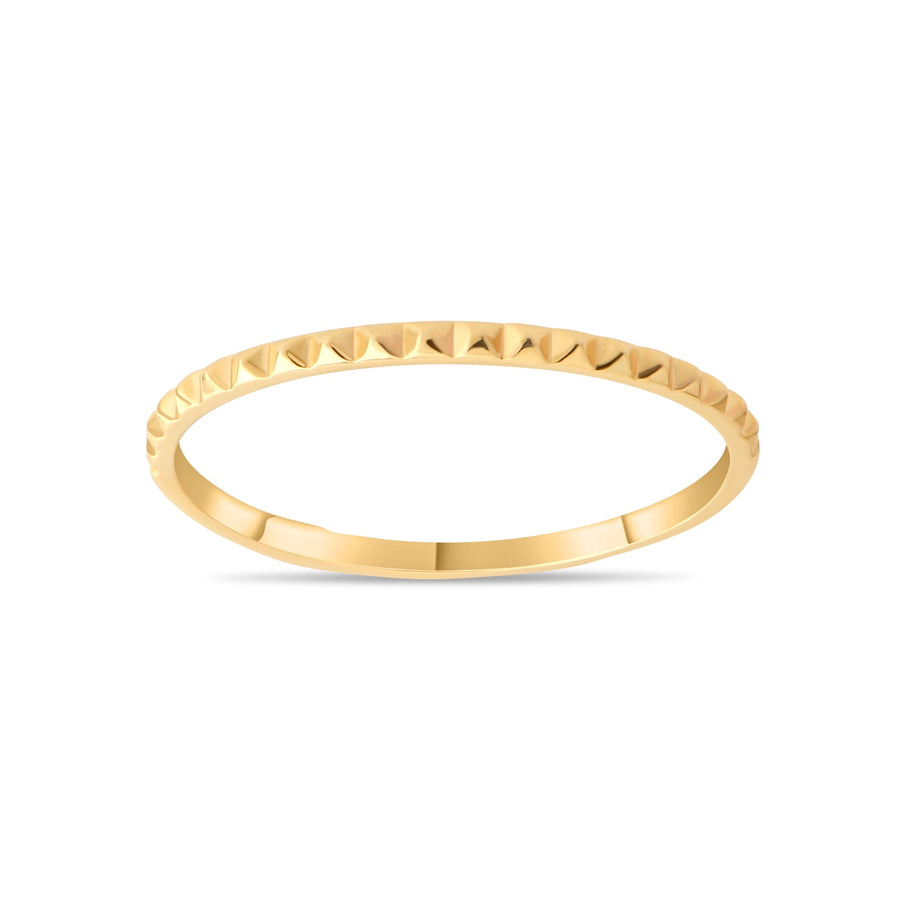 14ct Gold Textured Band – Size M - Kolié Fine Jewellery