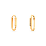 14ct Gold Textured Hoop Earrings, Minimalist Geometric Jewellery for Women, Elegant Everyday Hoops, Gift for Her - Kolié