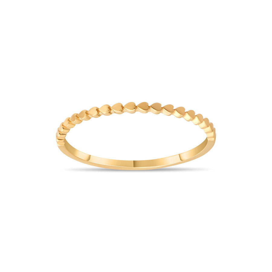14ct Gold Textured Ring – Size M - Kolié Fine Jewellery