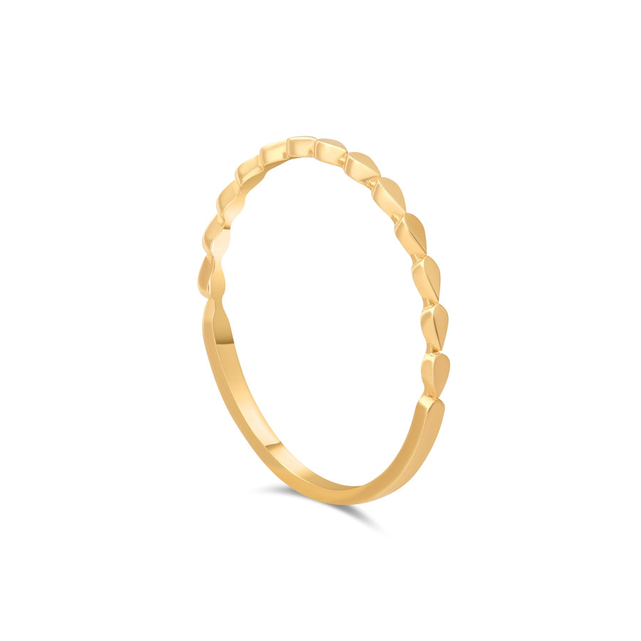 14ct Gold Textured Ring – Size N½ - Kolié Fine Jewellery