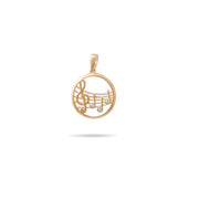 14ct Gold Treble Clef Pendant with Cubic Zirconia – Perfect Gift for Music Lovers - Pendant Only - Kolié