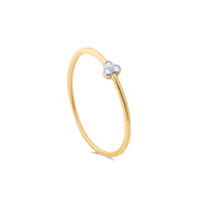 14ct Gold Trio CZ Ring – Size O - Kolié Fine Jewellery