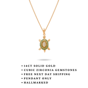 14ct Gold Turtle Pendant - Pendant Only - Kolié Fine Jewellery