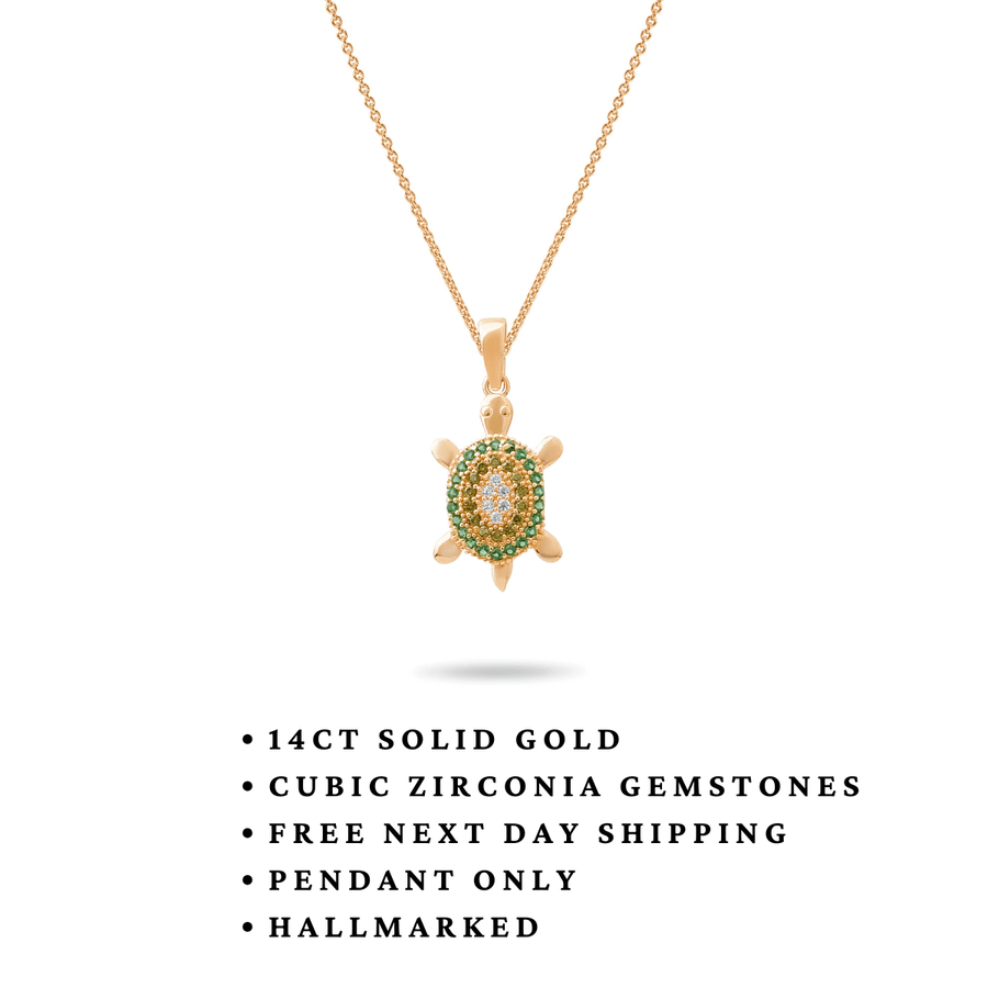 14ct Gold Turtle Pendant - Pendant Only - Kolié Fine Jewellery