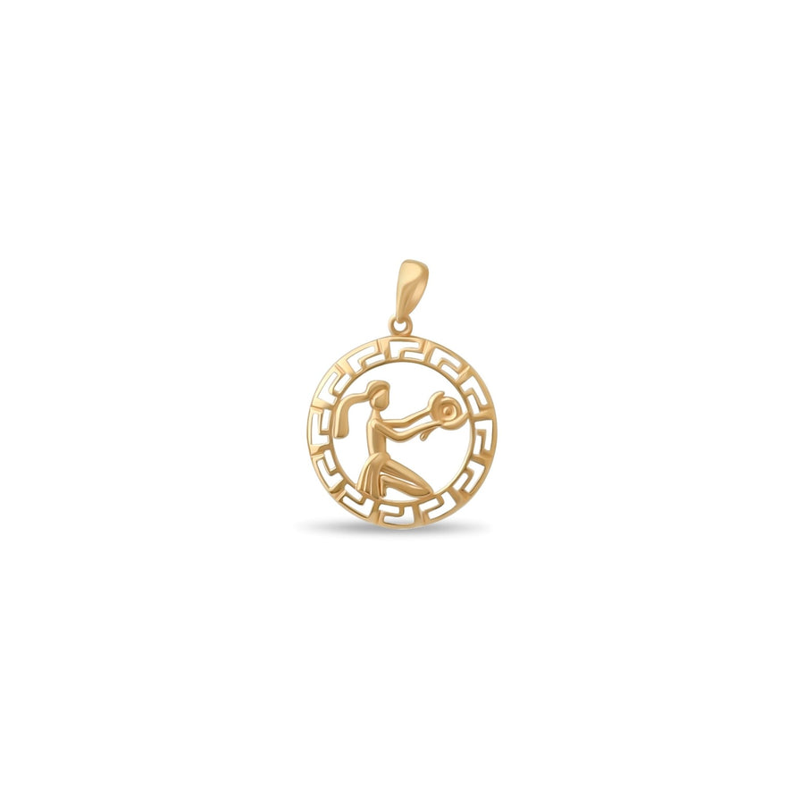 14ct Gold Virgo Zodiac Pendant – Astrology Gift for Women - Pendant Only - Kolié