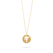 14ct Gold Virgo Zodiac Pendant Necklace with Chain | Astrology Birthday Jewellery for Women & Teens | Hallmarked Gift - Kolié