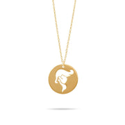 14ct Gold Virgo Zodiac Pendant Necklace with Chain | Astrology Birthday Jewellery for Women & Teens | Hallmarked Gift - Kolié