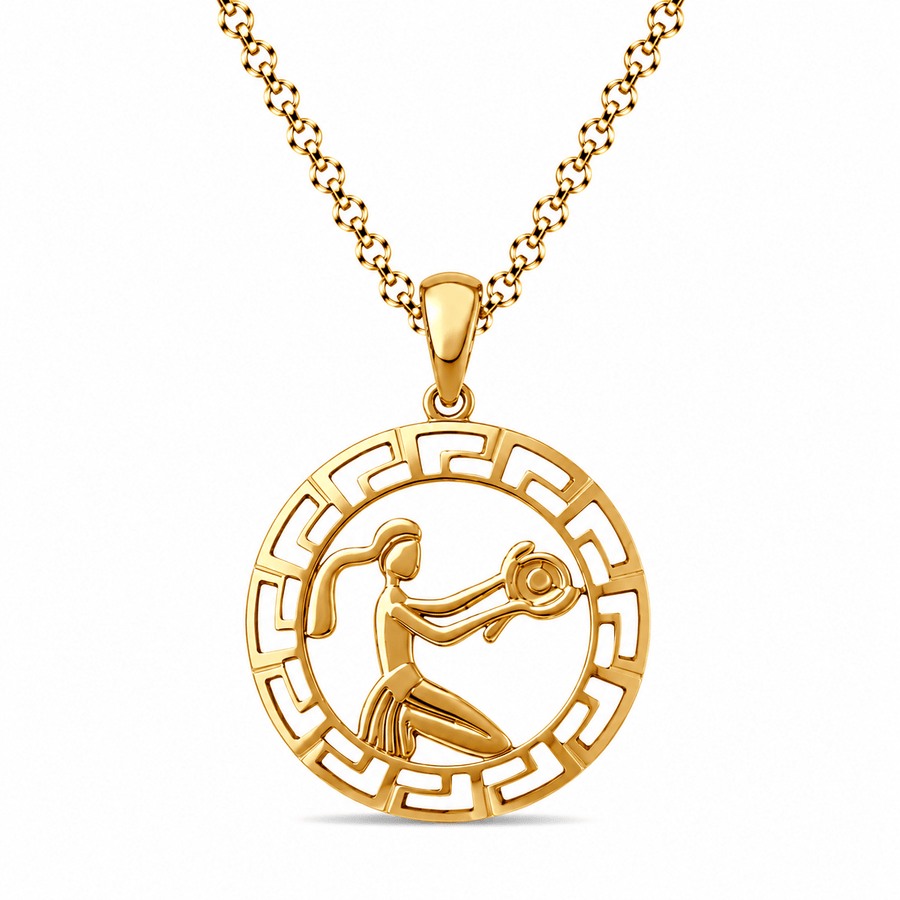 14ct Gold Virgo Zodiac Pendant – Pendant Only - Kolié Fine Jewellery