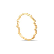 14ct Gold Wavy Outline Zigzag Ring - Kolié Fine Jewellery