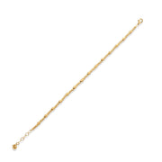 14ct Solid Gold Beaded Chain Bracelet for Women - Delicate Yellow Gold Design - Kolié