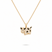 14ct Solid Gold Cow Pendant – Pendant Only - Kolié Fine Jewellery