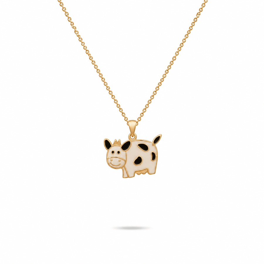 14ct Solid Gold Cow Pendant – Pendant Only - Kolié Fine Jewellery