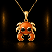 14ct Solid Gold Crab Pendant Necklace - Pendant Only - Kolié Fine Jewellery