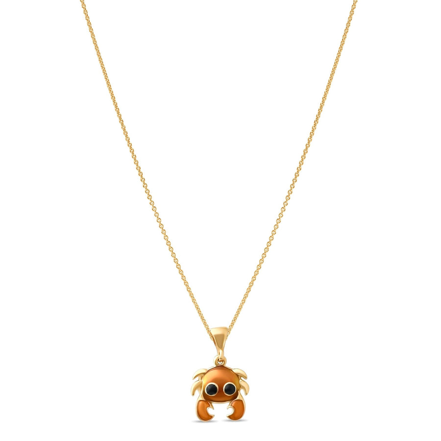 14ct Solid Gold Crab Pendant Necklace | Pendant Only - Kolié