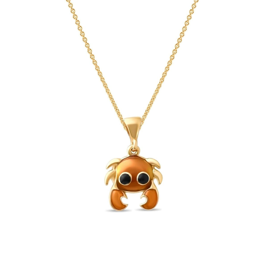 14ct Solid Gold Crab Pendant Necklace - Pendant Only - Kolié Fine Jewellery