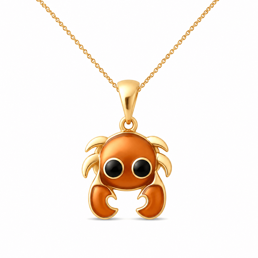 14ct Solid Gold Crab Pendant Necklace - Pendant Only - Kolié Fine Jewellery