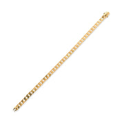 14ct Solid Gold Cuban Link Bracelet for Women - Bold Yellow Gold Design - Kolié