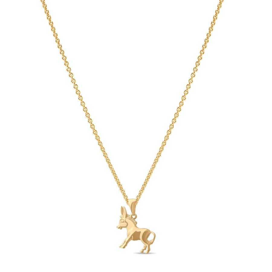 14ct Solid Gold Donkey Pendant | Unique Jewellery | Pendant Only - Kolié