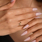 14ct Solid Gold Heartbeat Ring - Kolié Fine Jewellery