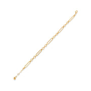 14ct Solid Gold Paperclip Chain Bracelet for Women - Modern Yellow Gold Design - Kolié