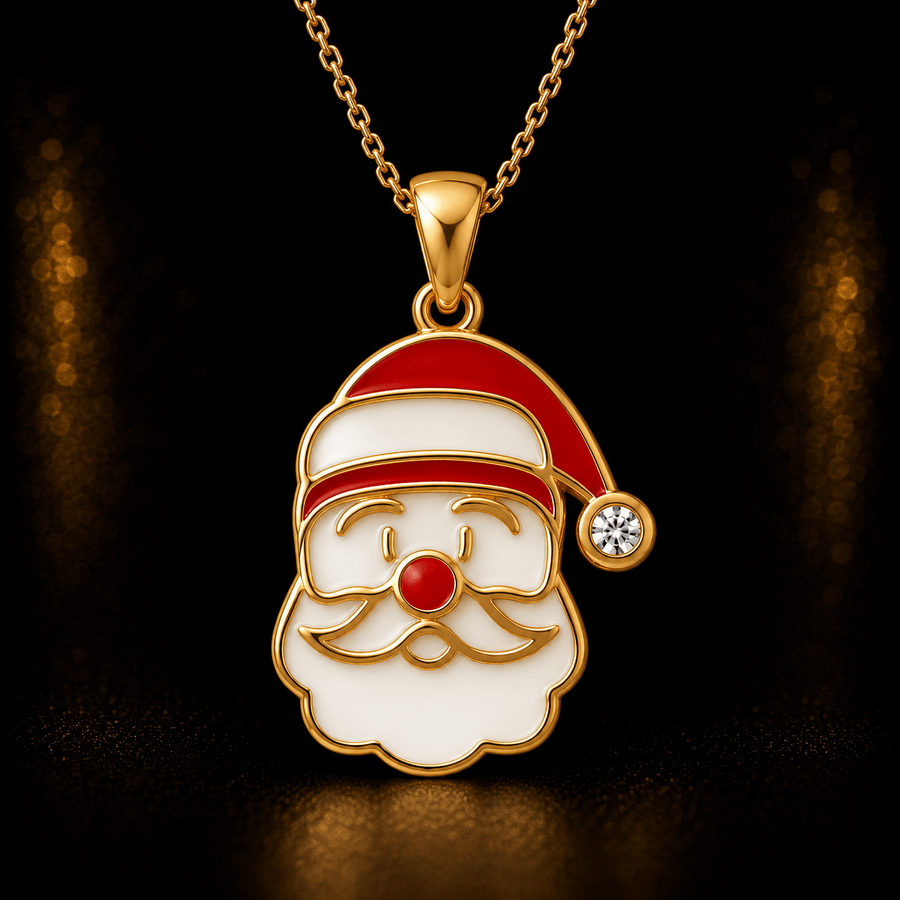 14ct Solid Gold Santa Claus Pendant – Pendant Only - Kolié Fine Jewellery