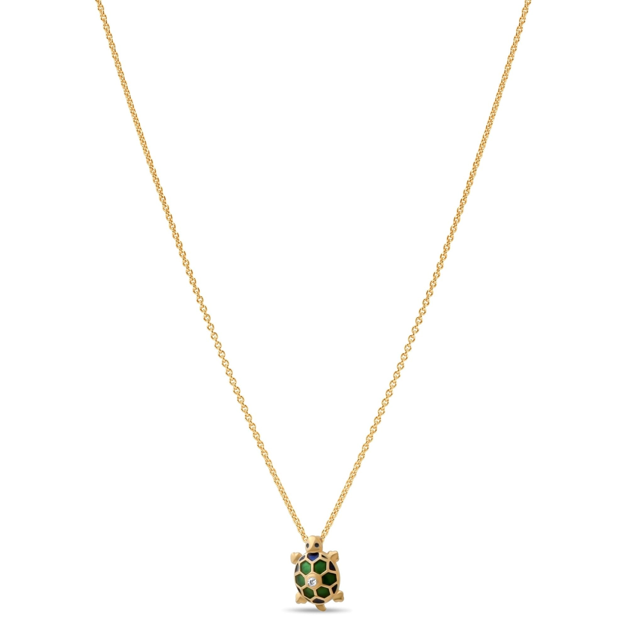 14ct Solid Gold Turtle Pendant – Pendant Only - Kolié Fine Jewellery