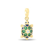 14ct Solid Gold Turtle Pendant – Pendant Only - Kolié Fine Jewellery