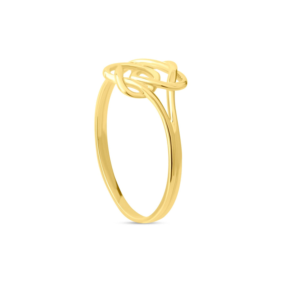 14ct Yellow Gold Celtic Knot Love Ring - Kolié Fine Jewellery