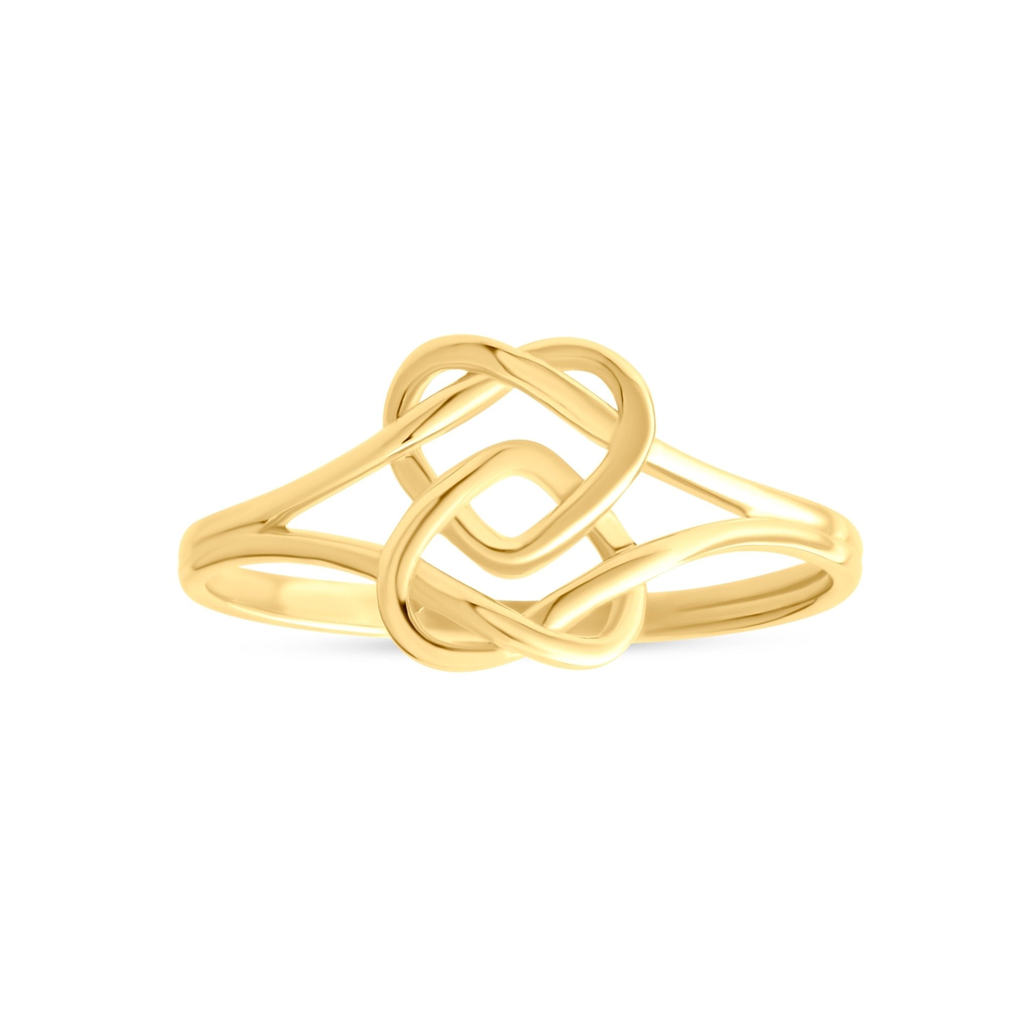 14ct Yellow Gold Celtic Knot Love Ring - Kolié Fine Jewellery
