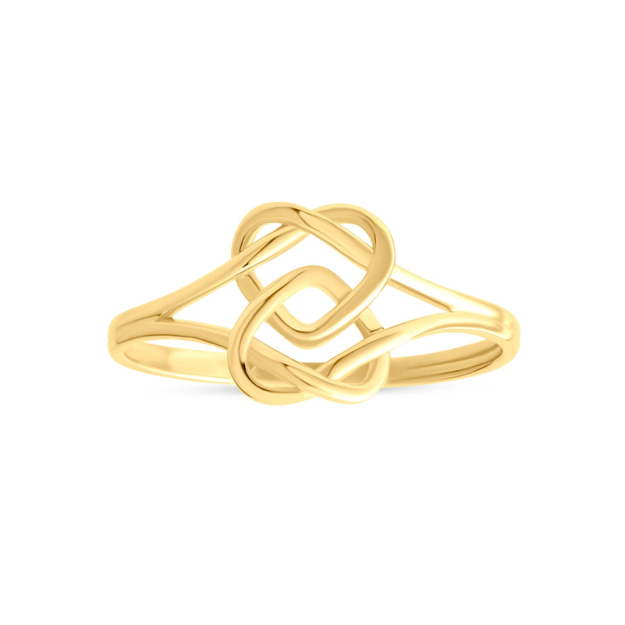 14ct Yellow Gold Celtic Knot Love Ring - Kolié Fine Jewellery