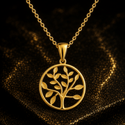 14ct Yellow Gold Diamond Cut Tree of Life Pendant - Pendant Only - Kolié Fine Jewellery
