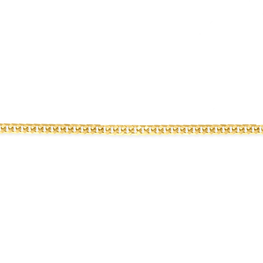 14ct Yellow Gold Square Curb Link Bracelet - Kolié Fine Jewellery