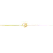 14ct Yellow Gold Tree of Life Bracelet with Cubic Zirconia - Kolié Fine Jewellery