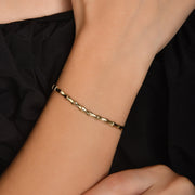 14ct Gold Bamboo Link Bracelet