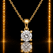 9ct Gold Classic CZ Pendant - Kolié Fine Jewellery