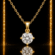 9ct Gold CZ Solitaire Pendant – Pendant Only - Kolié Fine Jewellery