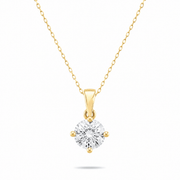 9ct Gold CZ Solitaire Pendant – Pendant Only - Kolié Fine Jewellery