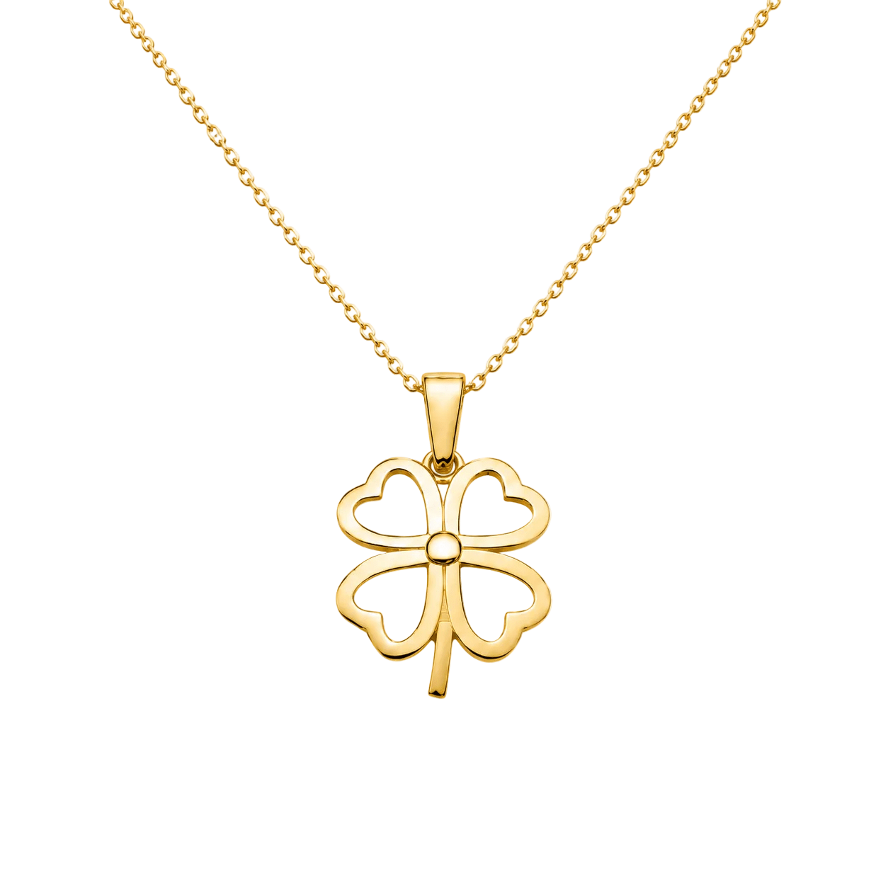9ct Gold Four Leaf Clover Pendant - Lucky Charm Jewellery - Pendant Only - Kolié Fine Jewellery