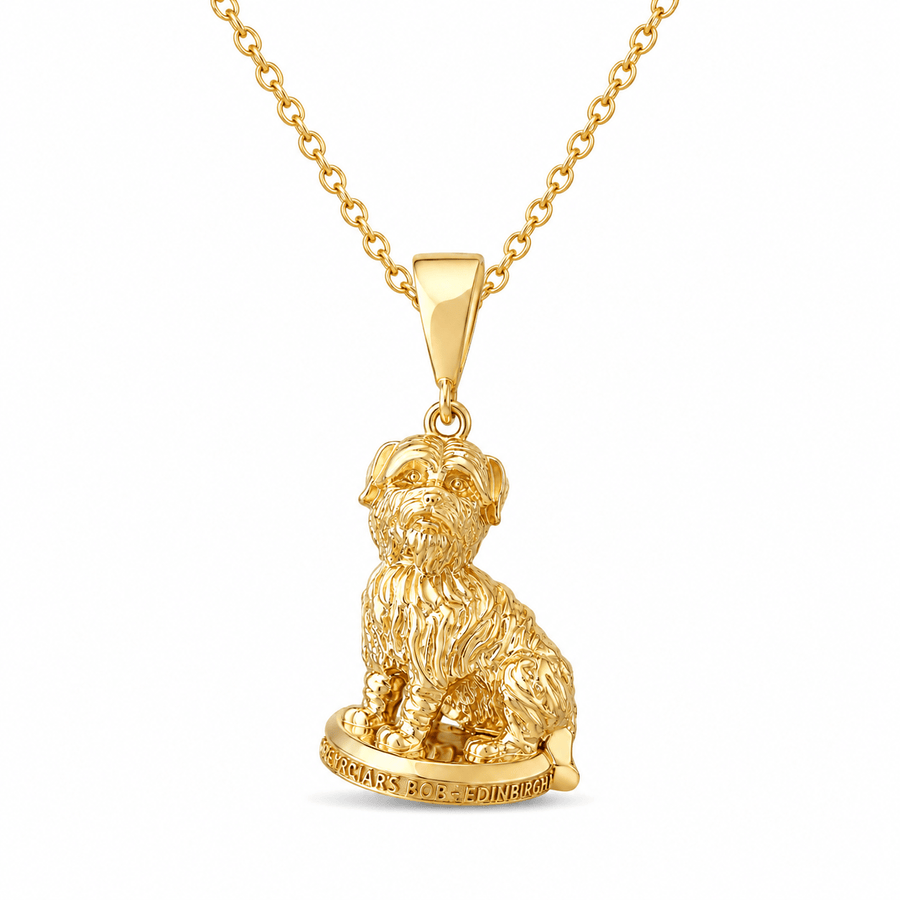 9ct Gold Greyfriars Bobby Pendant – Edinburgh’s Loyal Dog by Kolié Fine Jewellery - Kolié Fine Jewellery