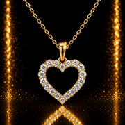 9ct Gold Open Heart Small Pendant - Pendant Only - Kolié Fine Jewellery