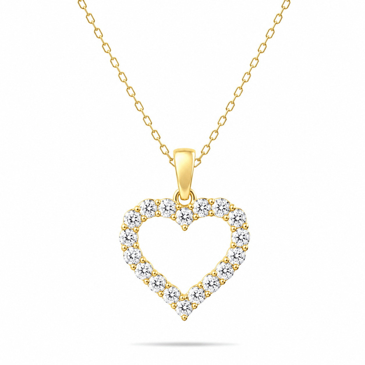 9ct Gold Open Heart Small Pendant - Pendant Only - Kolié Fine Jewellery