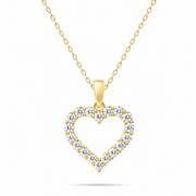 9ct Gold Open Heart Small Pendant - Pendant Only - Kolié Fine Jewellery