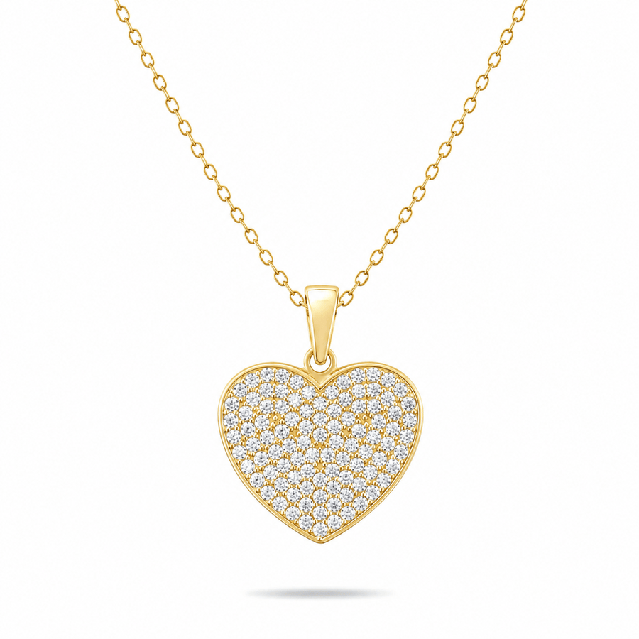 9ct Solid Gold Heart Pendant - Pendant Only - Kolié Fine Jewellery