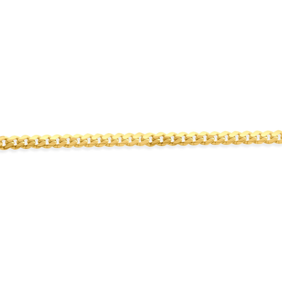 9ct Yellow Gold 10mm Square Curb Chain Bracelet - Kolié Fine Jewellery