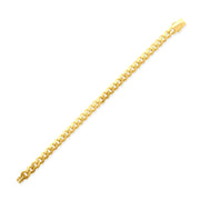9ct Yellow Gold 10mm Square Curb Chain Bracelet - Kolié Fine Jewellery