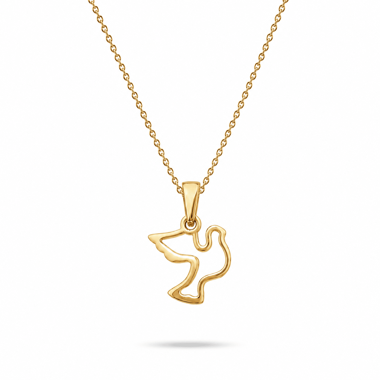 9ct/14ct Gold Dove Pendant – Symbol of Peace & Hope - Pendant Only - Kolié Fine Jewellery