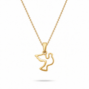 9ct/14ct Gold Dove Pendant – Symbol of Peace & Hope - Pendant Only - Kolié Fine Jewellery