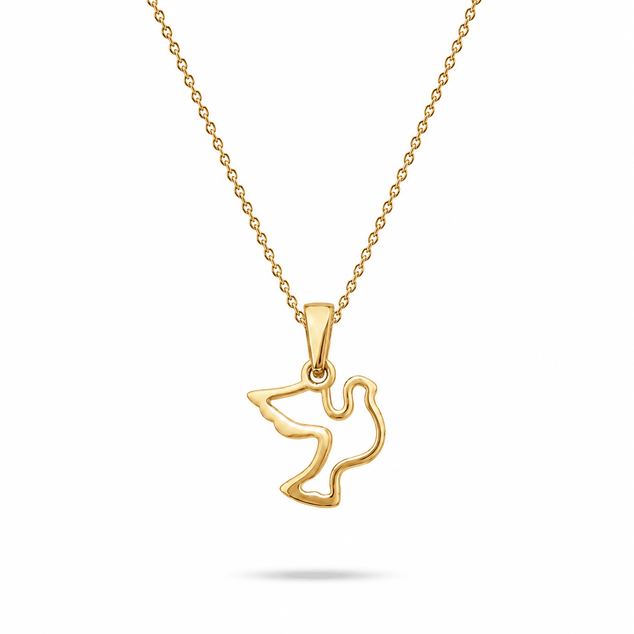 9ct/14ct Gold Dove Pendant – Symbol of Peace & Hope - Pendant Only - Kolié Fine Jewellery