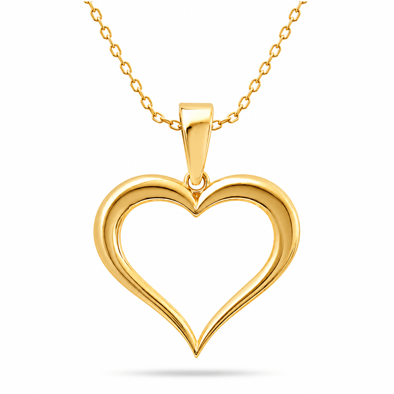 9ct/14ct Gold Open Heart Pendant - Pendant Only - Kolié Fine Jewellery